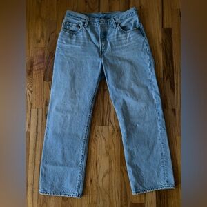 Levi's 501 90s Ankle Light Blue Straight Leg Jeans Sz 28 x 27